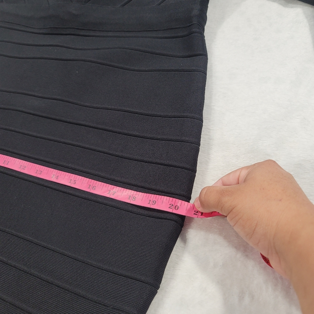 midi dress JS collections black fitted bodycon size 12. - Picture 9 of 15
